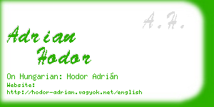 adrian hodor business card